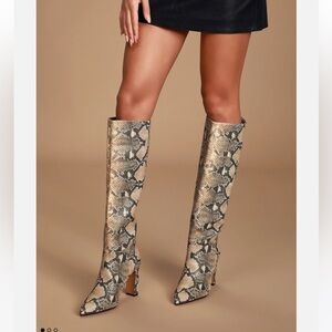 Steve Madden Snakeskin Over the Knee Boots